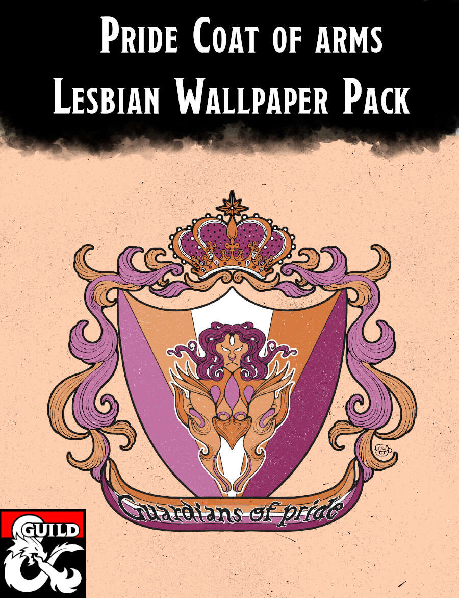 Pride Lesbian Coat Of Arms Wallpaper Pack Dungeon Masters Guild