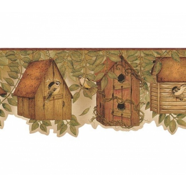 Free download Country Kitchen Birdhouse with Brownish Burgandy edge