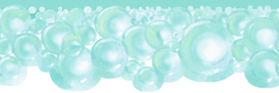 Teal Bubbles Border Wallpaper Wall Sticker Outlet