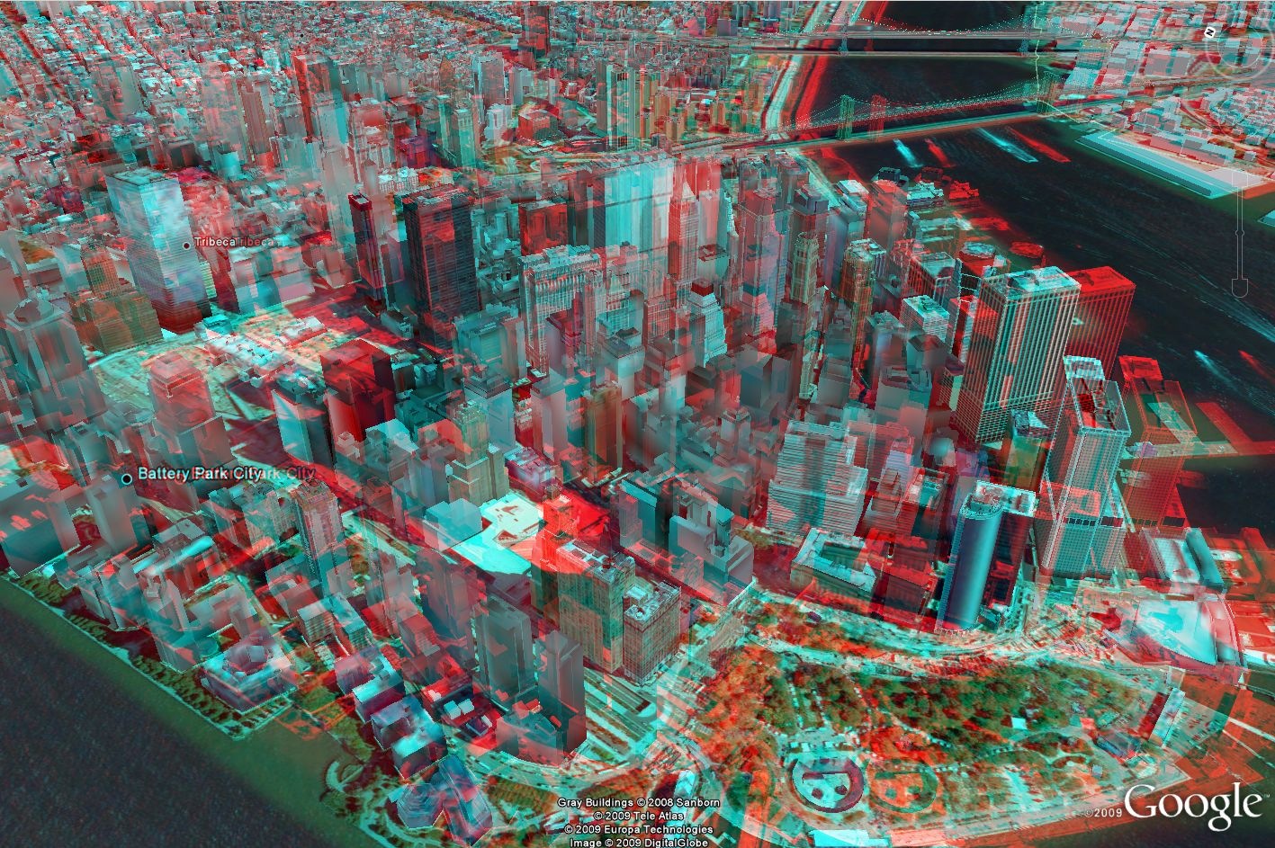 3d Anaglyph Image Widescreen Hd Wallpaper