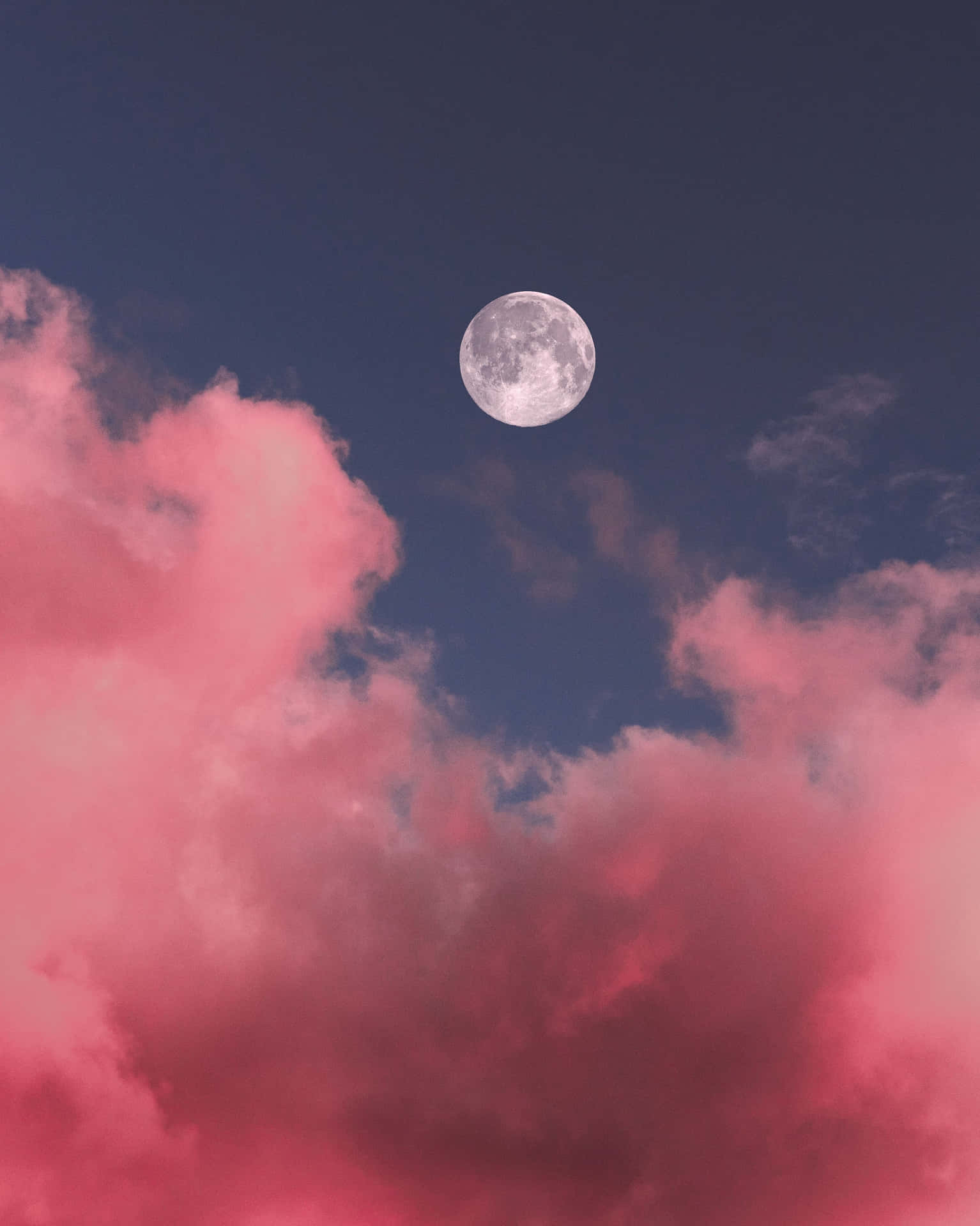Pink And Blue Clouds Wallpaper