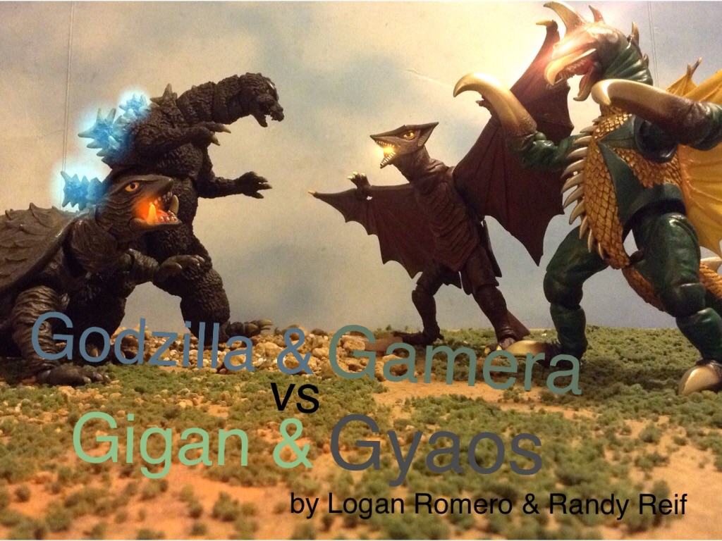 Godzilla And Gamera Vs Gigan Gyaos By Kidkaiju2001