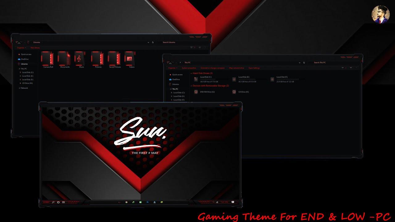 Gaming Theme For Low End Pc Give Your Windows A Asus