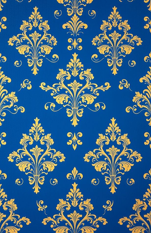 Royal Blue And Gold Wallpaper