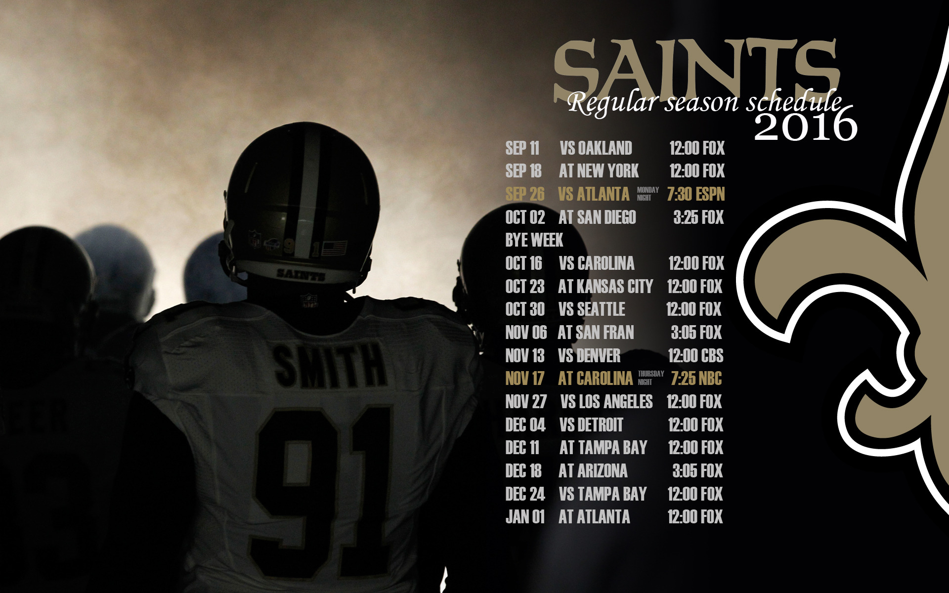 New Orleans Saints Schedule Wallpaper Tigerdroppings