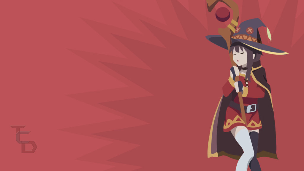 Megumin Minimalist Wallpaper By Thechromedrone