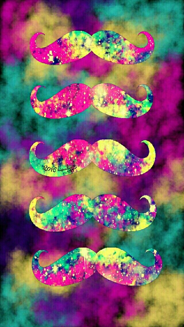 Moustache Galaxy iPhone Android Wallpaper I Created For The App