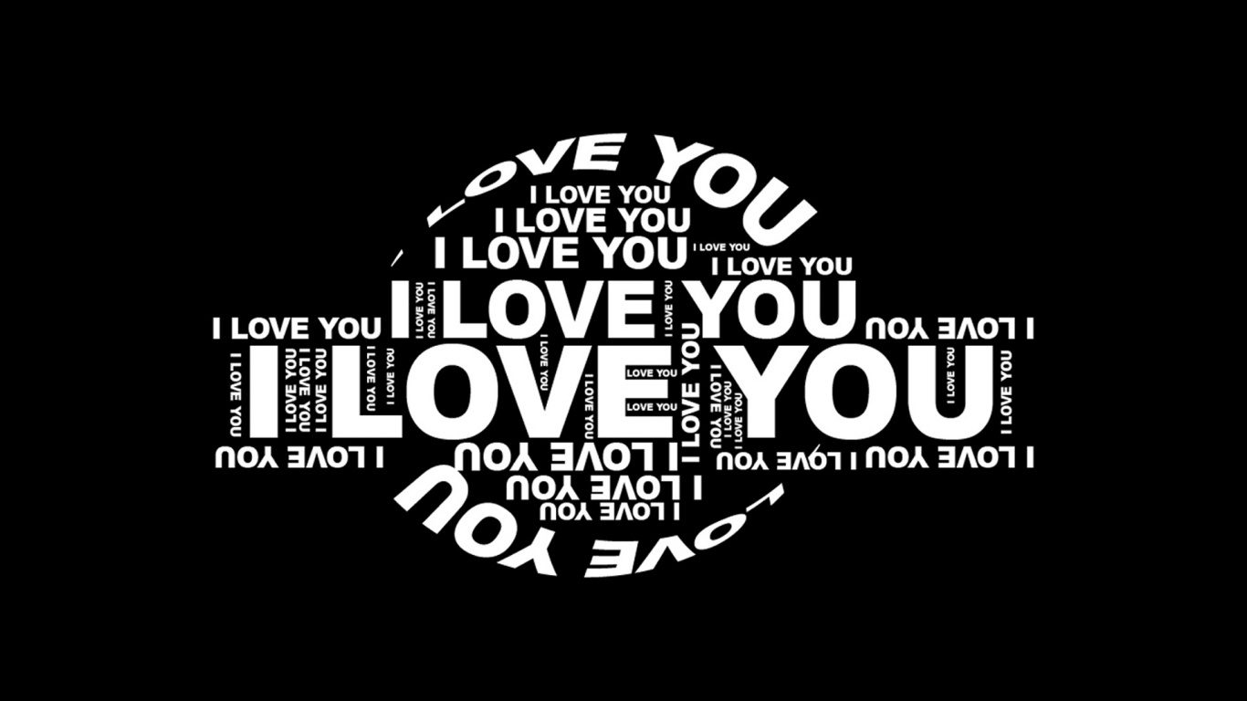 I Love You Typography Desktop Pc And Mac Wallpaper