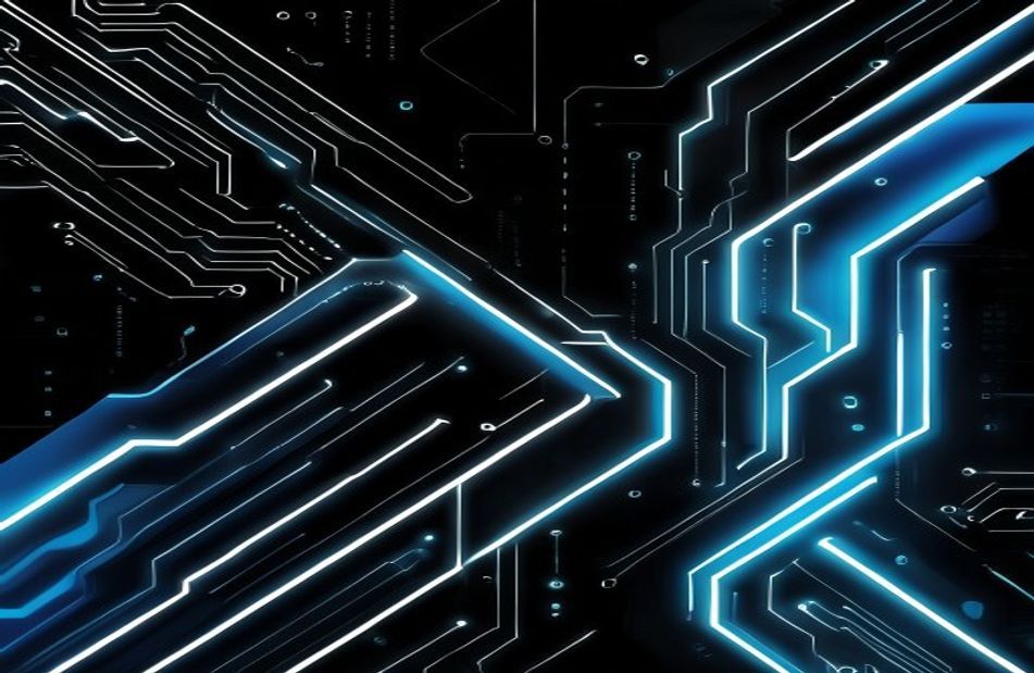Black And Blue Tech Wallpaper