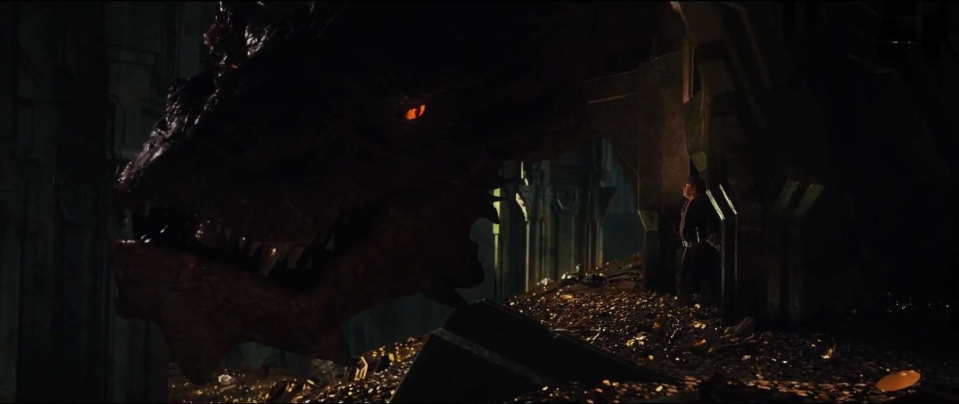 En Hobbit Desolation Of Smaug Dragon HD Widescreen Wallpaper