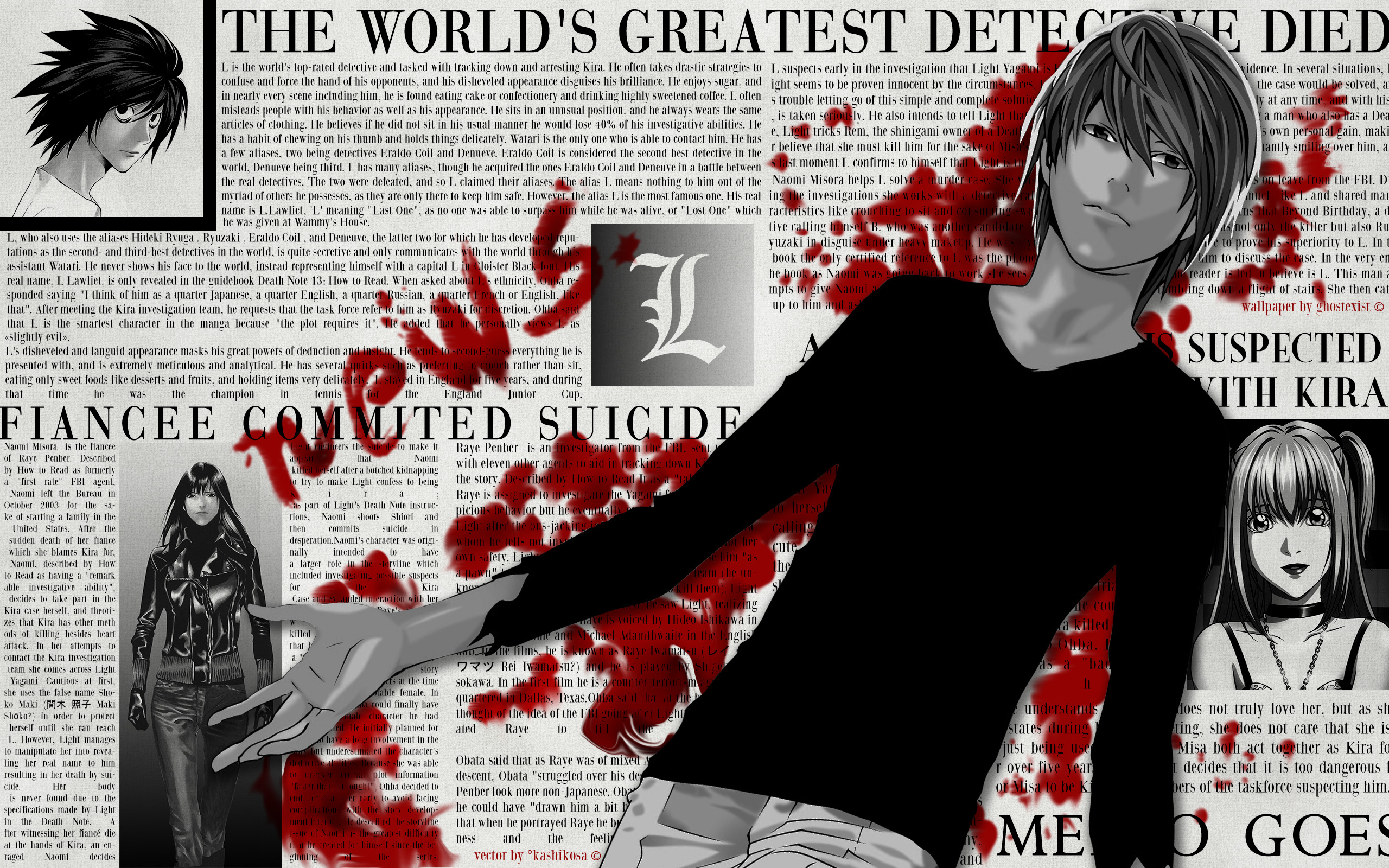 Death Note Typography Wallpaper Background
