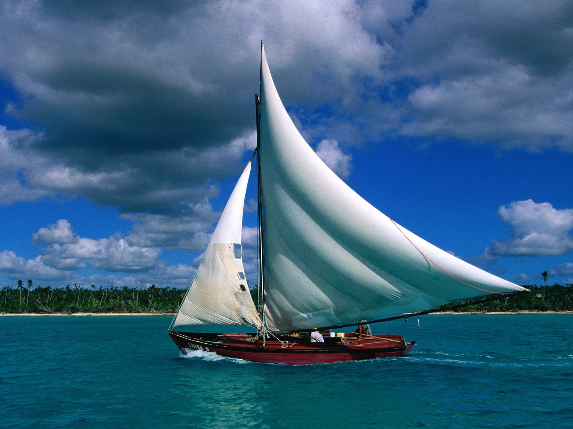 Download Sailing Boats wallpaper fishing sailboat in the dominican