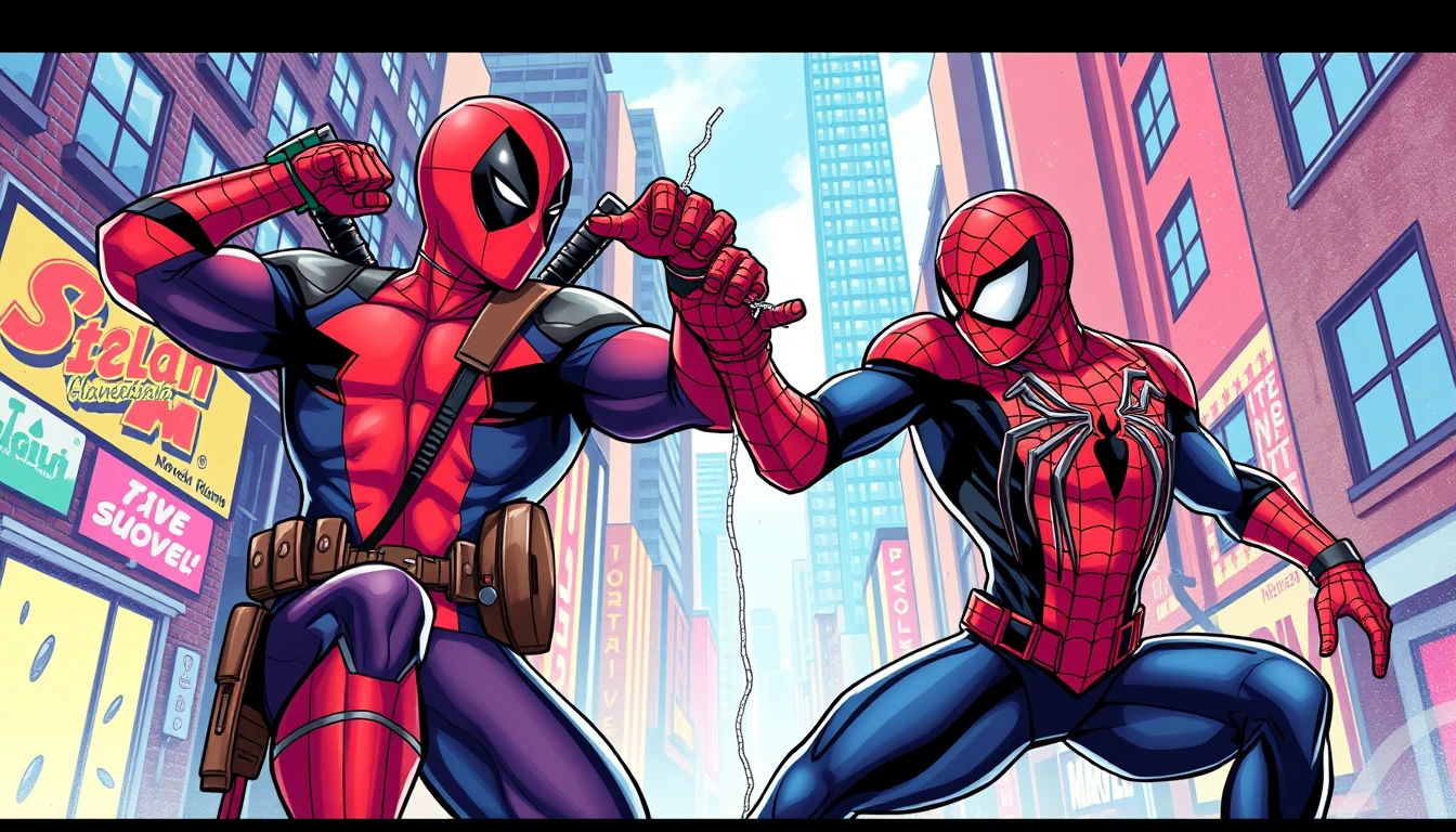Deadpool And Spider Man Wallpaper