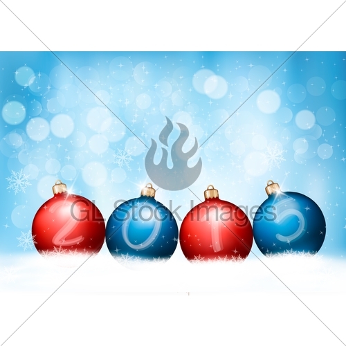 Christmas Background With A Made Out Of Baubles Vector Gl