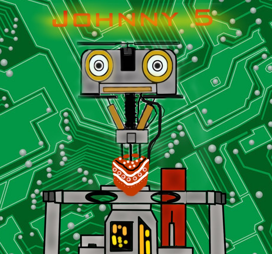 Johnny 5 Portrait   Short Circuit 2 by The5thBender 924x864