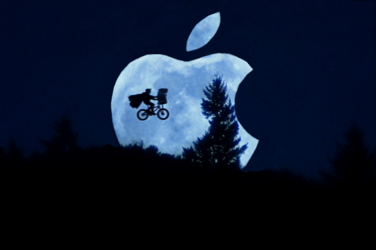 Apple Wallpaper Over The Moon
