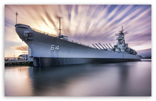 Uss Wisconsin Bb Iowa Class Battleship HD Wallpaper For Standard