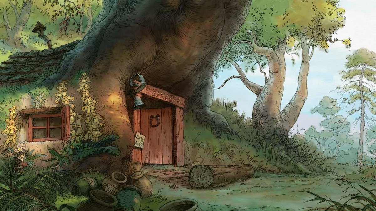 Animation Backgrounds on Winnie the Pooh Art Dir Paul