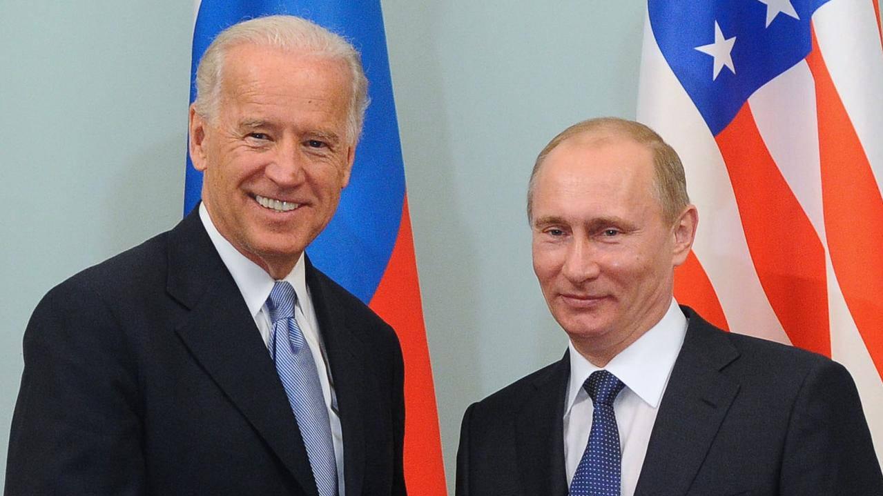 Download Vladimir Putin With Joe Biden Wallpaper