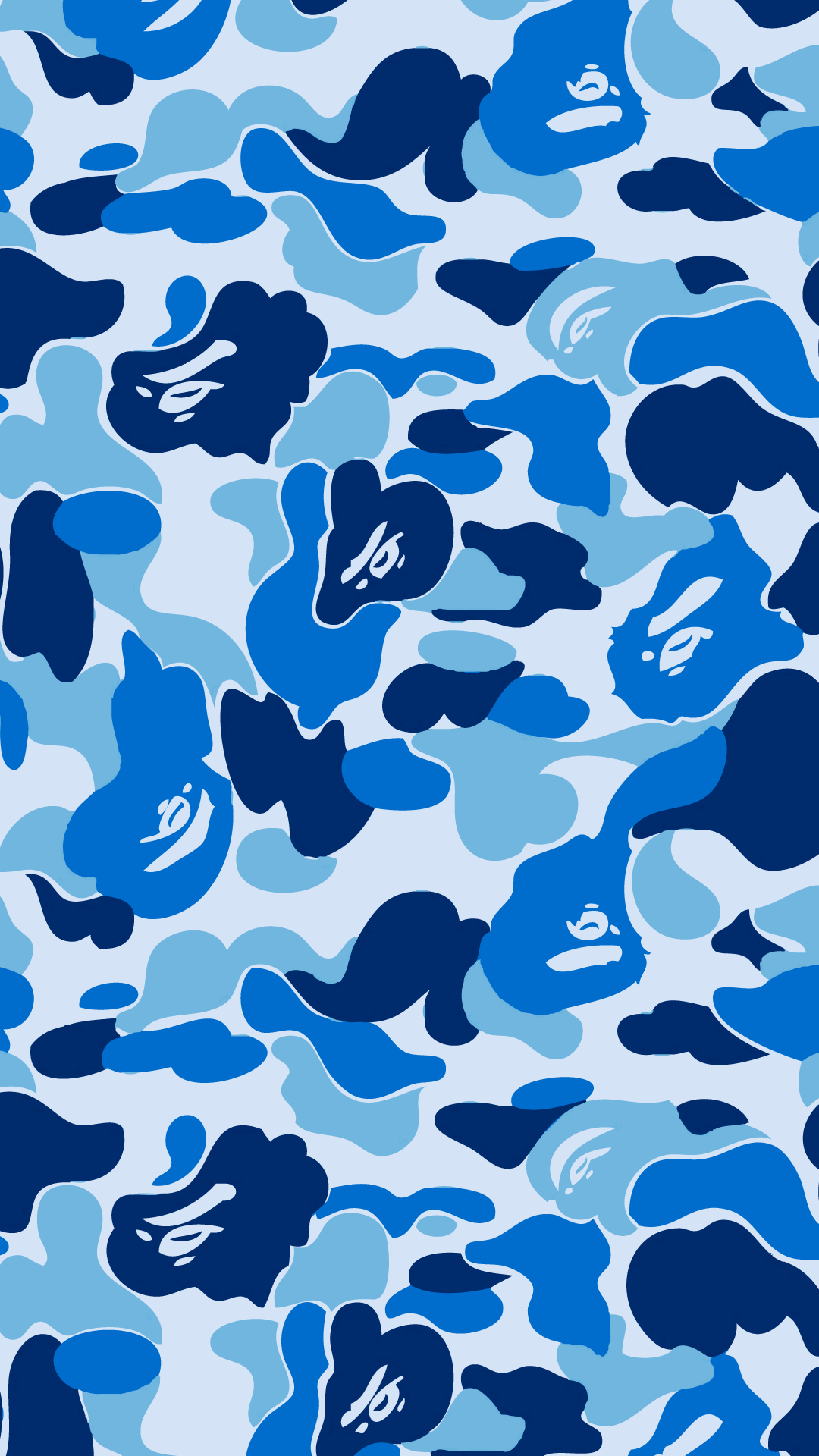 Galaxy Note Wallpaper Bape Blue Camo Print