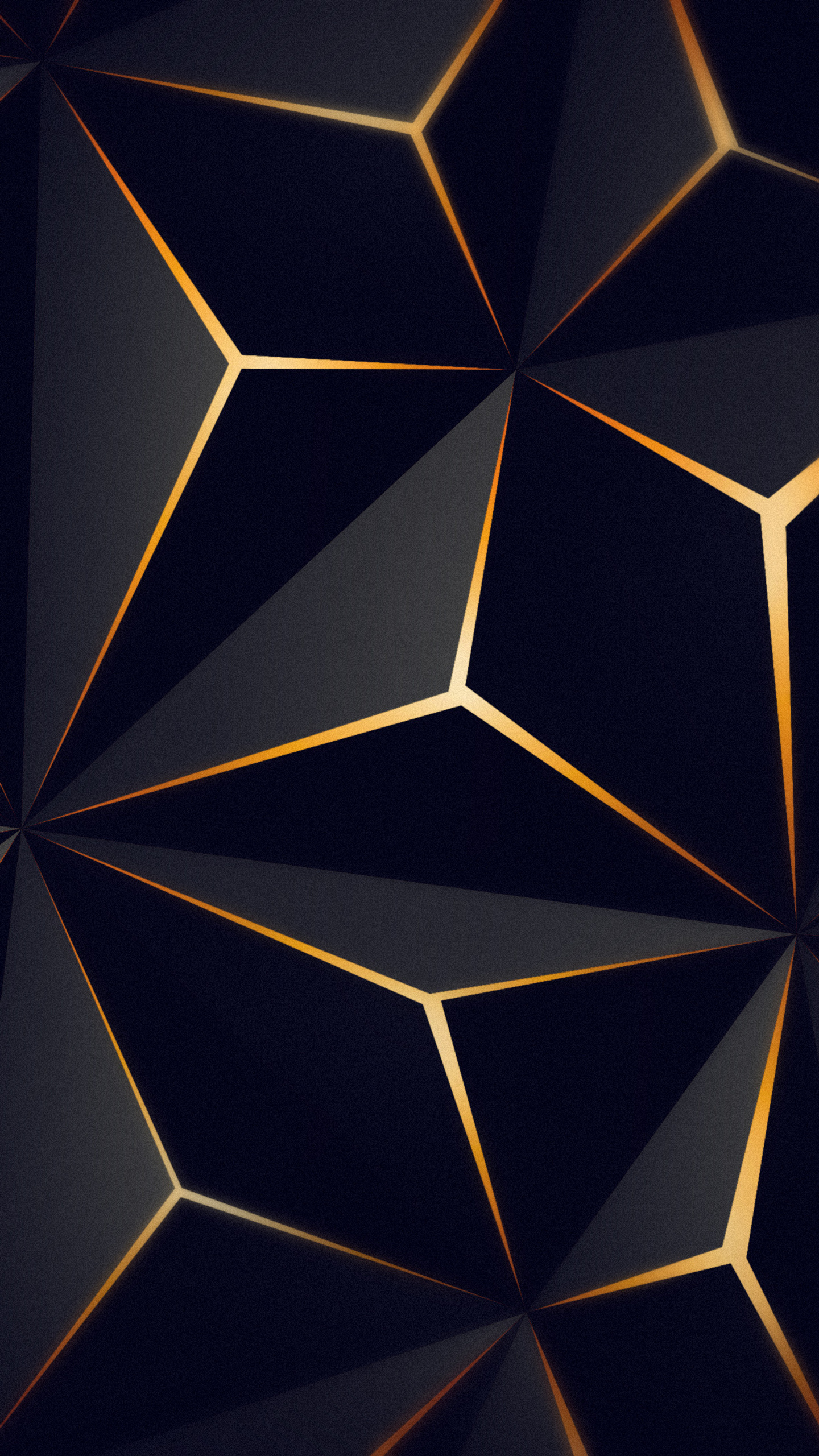 Abstract black and gold geometric phone wallpaper with a luxurious and modern design
