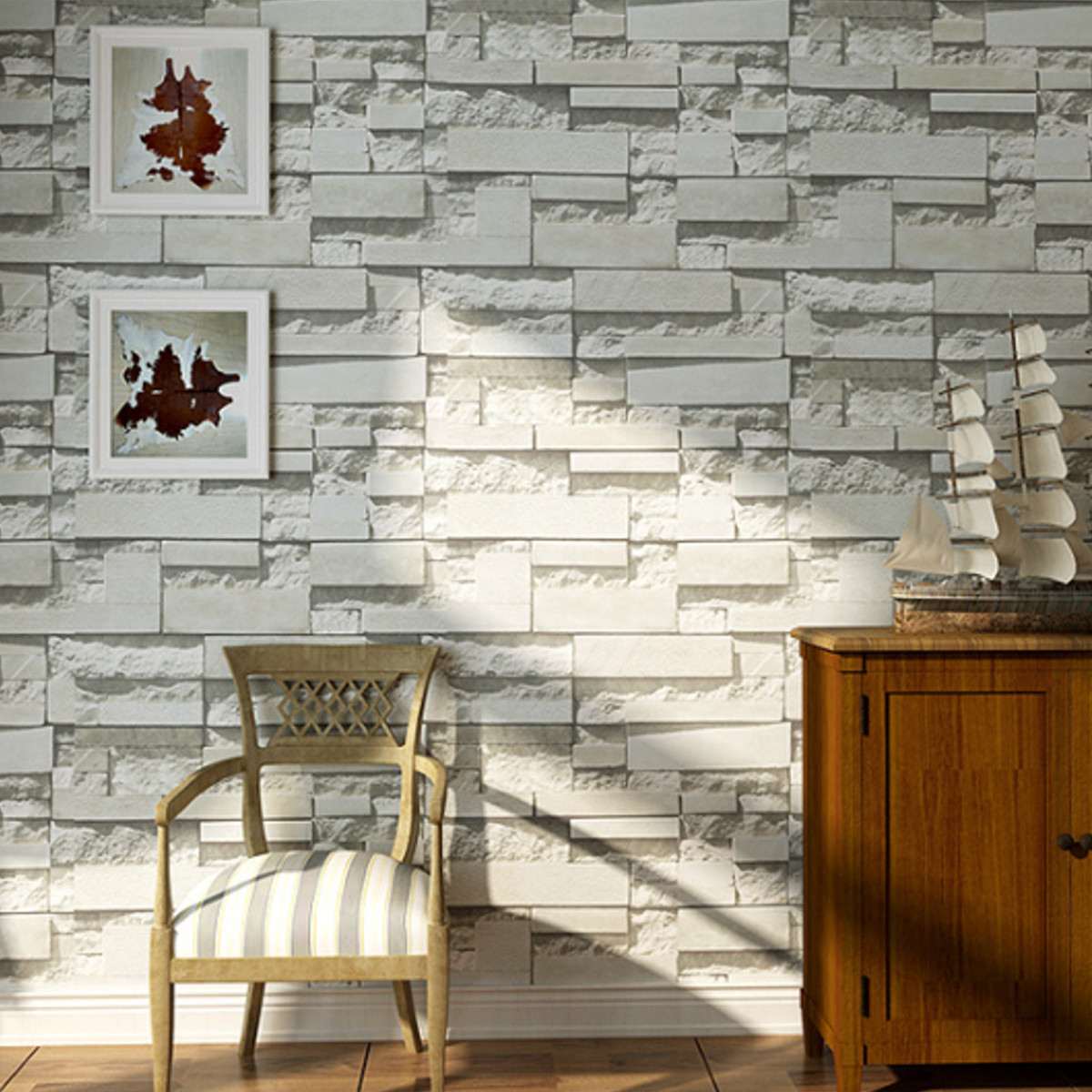 Brick Pattern 3d Textured Non Woven Wallpaper Sticker Background