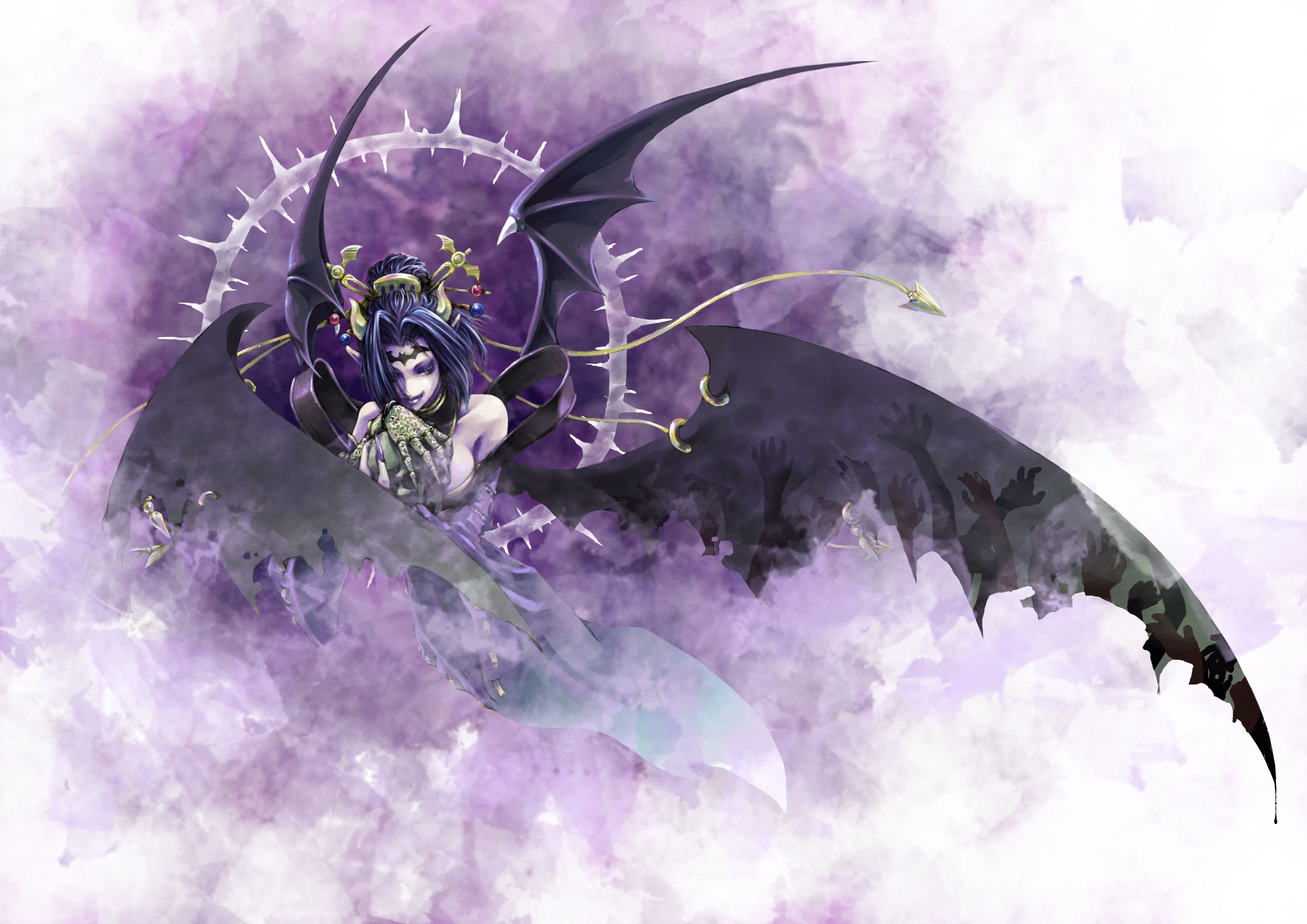 Digimon Lilithmon Dark Horror Fantasy Angels Demons Wings Art