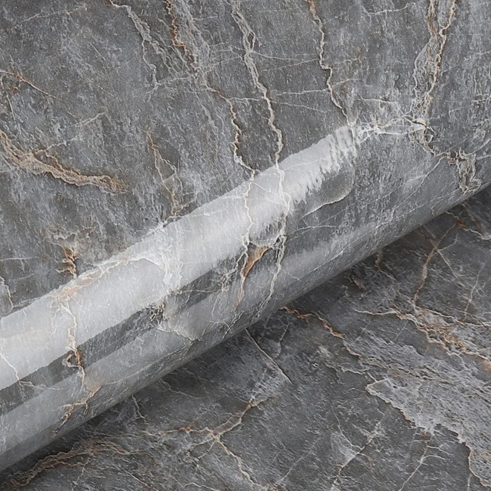 Amazon Livelynine Dark Grey Marble Contact Paper For