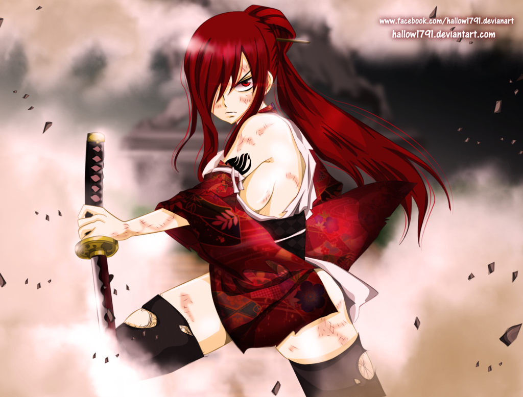 Erza Scarlet Custom Background Android Red