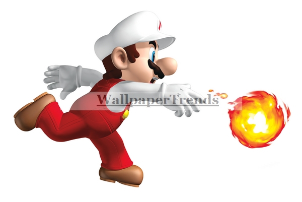 Mario Decals Super Bros Games Fireball Wall Decal