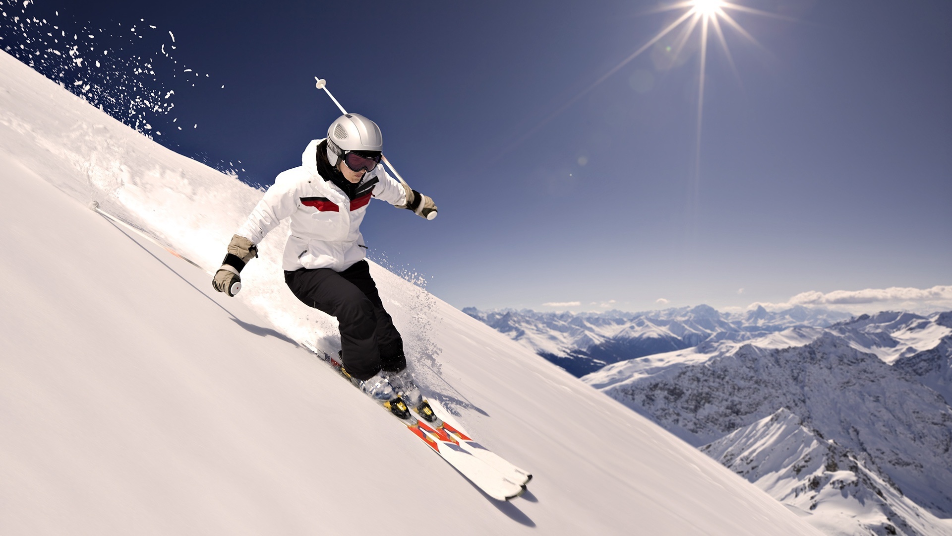 Ice Skating On Mountain Wallpaper
