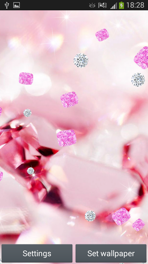 Bright Like A Diamond With Brilliant Pink Diamonds Live Wallpaper
