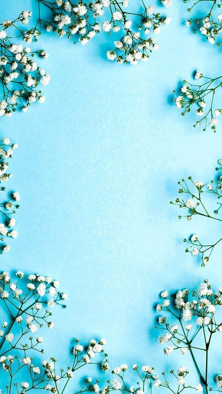 Blue Flowers Aesthetic Wallpaper