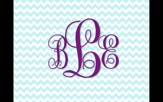 Monogrammed Background Print Out By Southernmonogramsco On