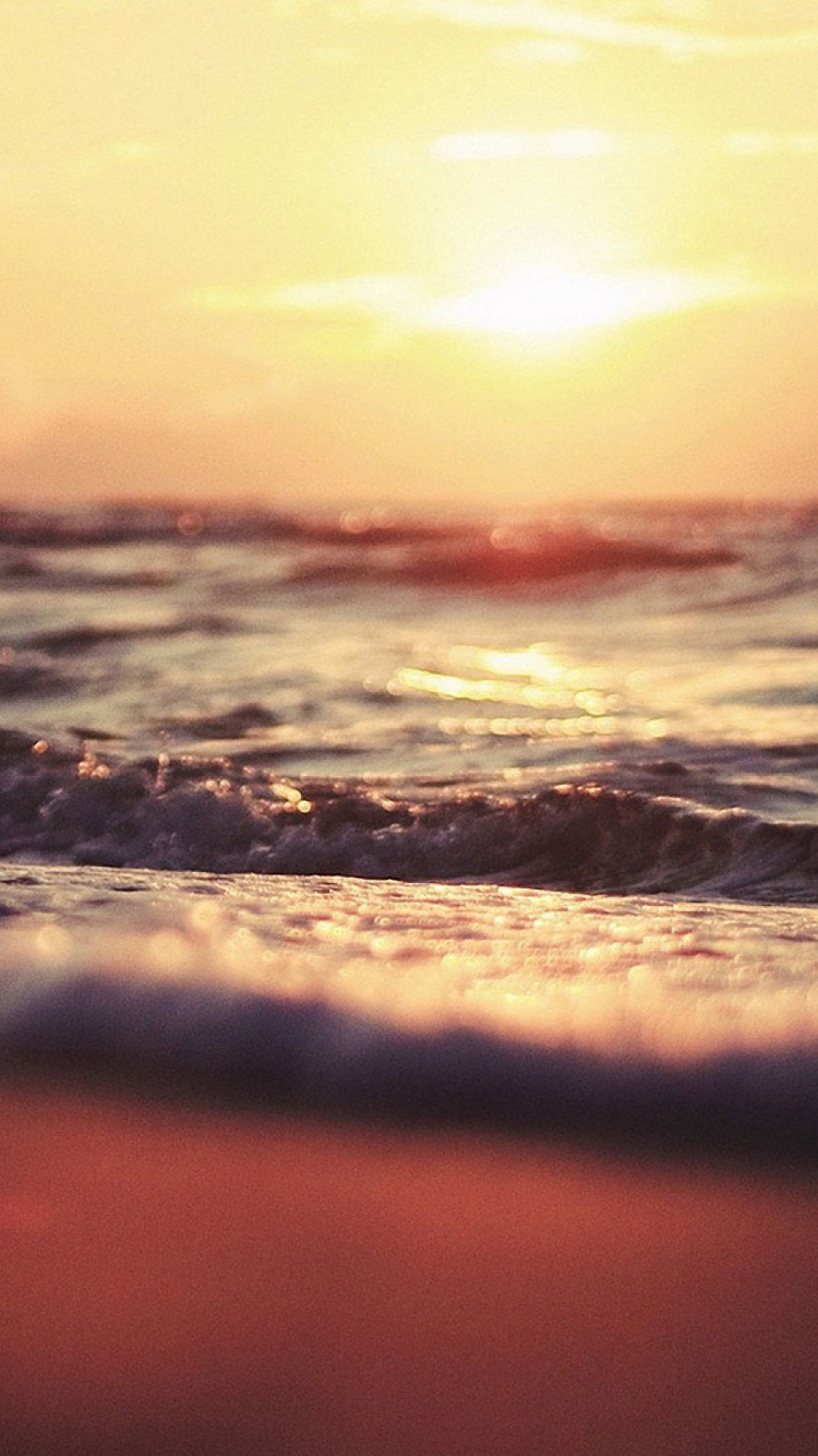 HD Ocean Beach Sunset iPhone Wallpaper
