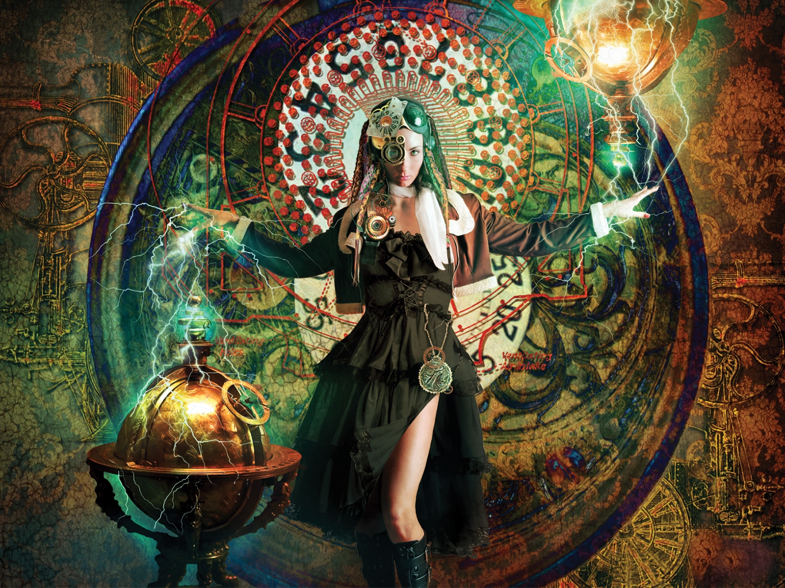 HD Wallpaper Magic Cyberpunk Witches