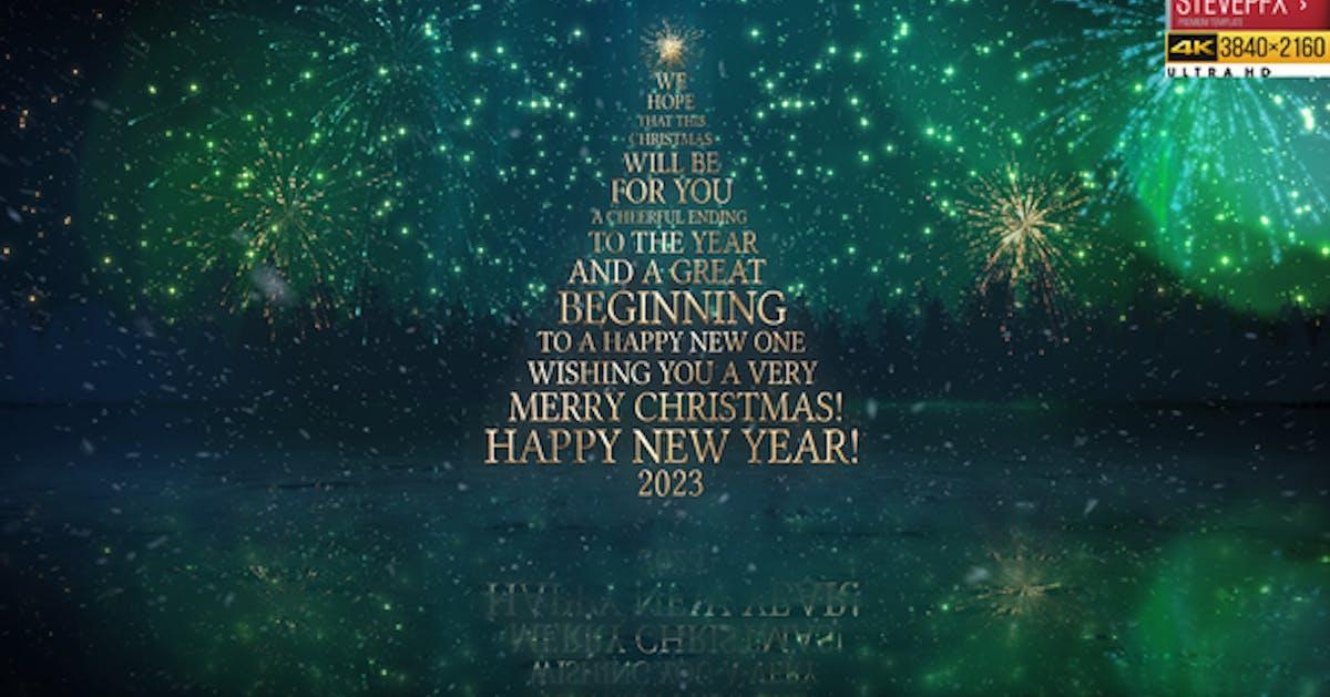 Christmas Greetings And New Year Card Background