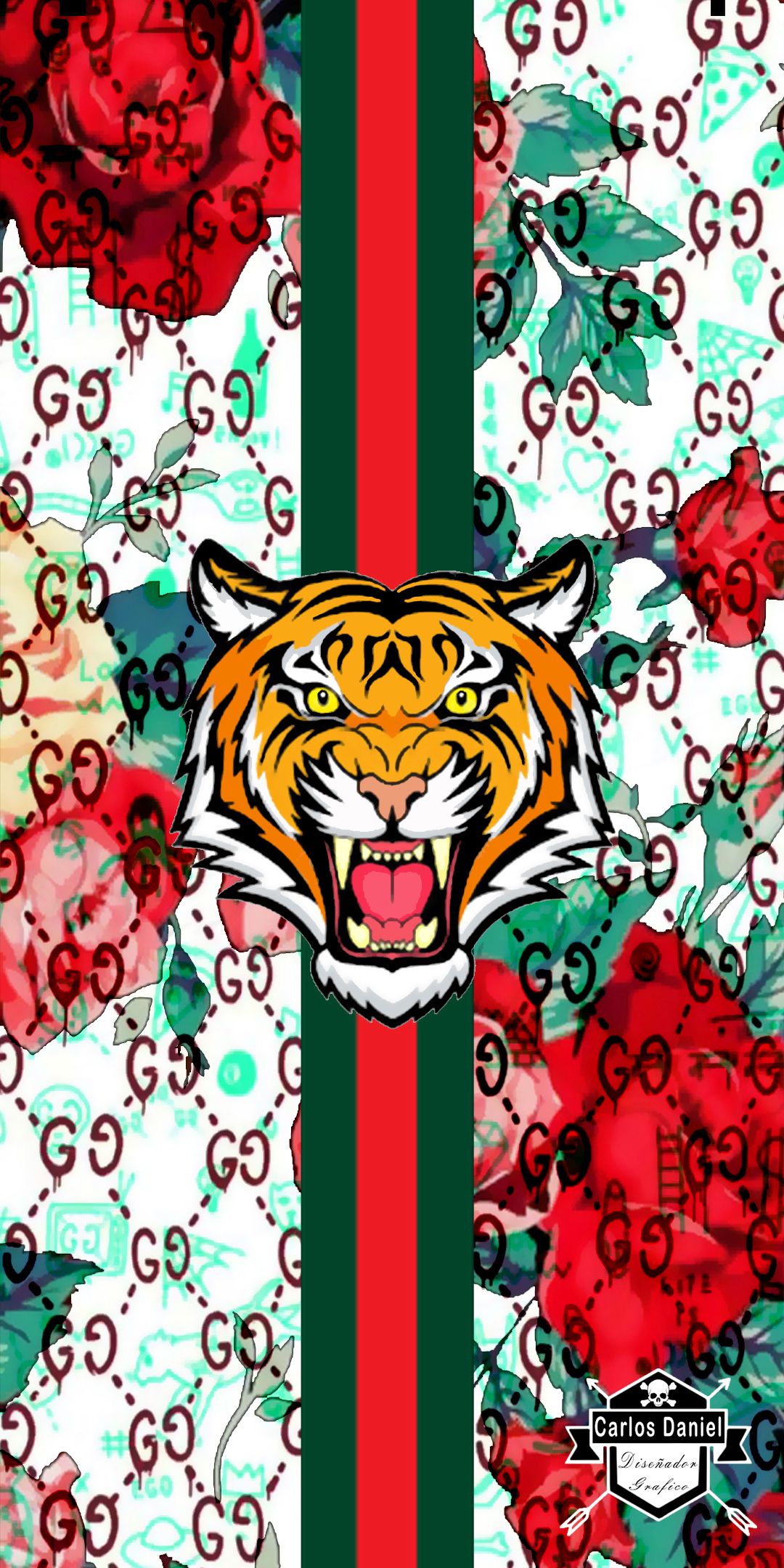 Gucci Tiger Background Wallpaper