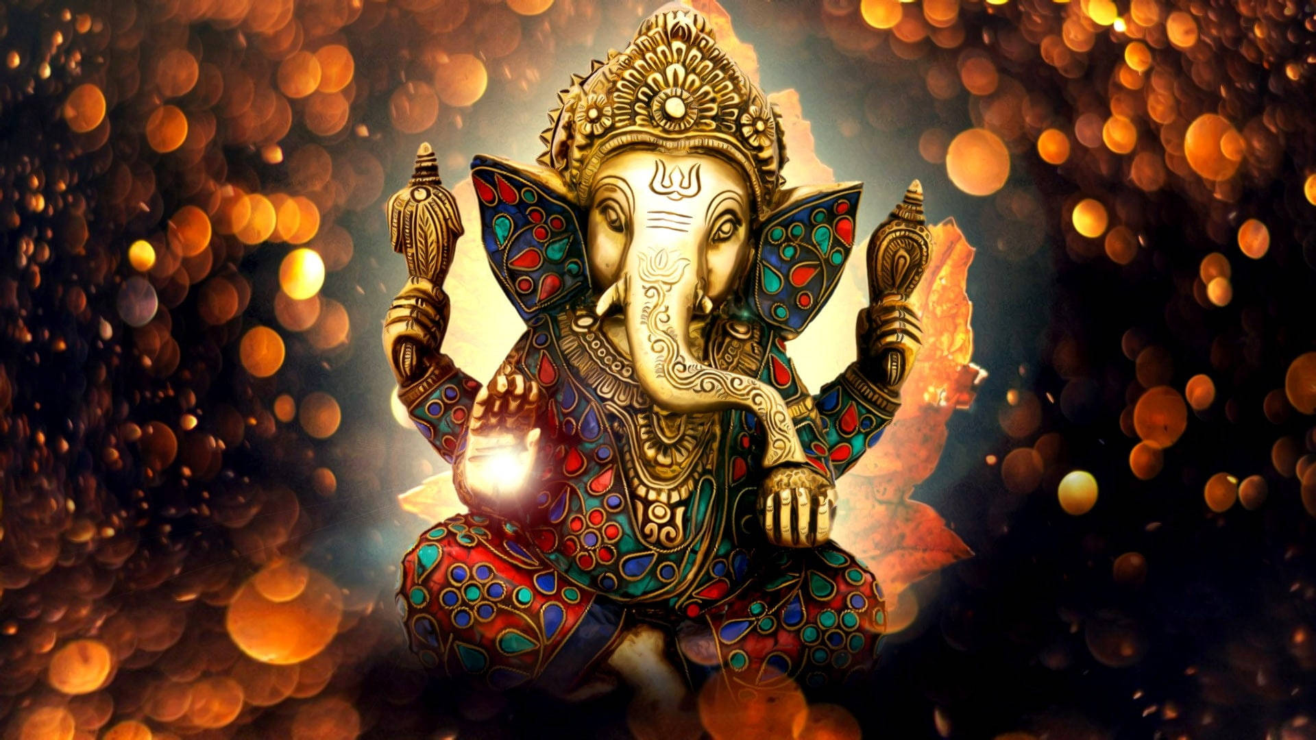Ganesh Chaturthi Orbs Wallpaper