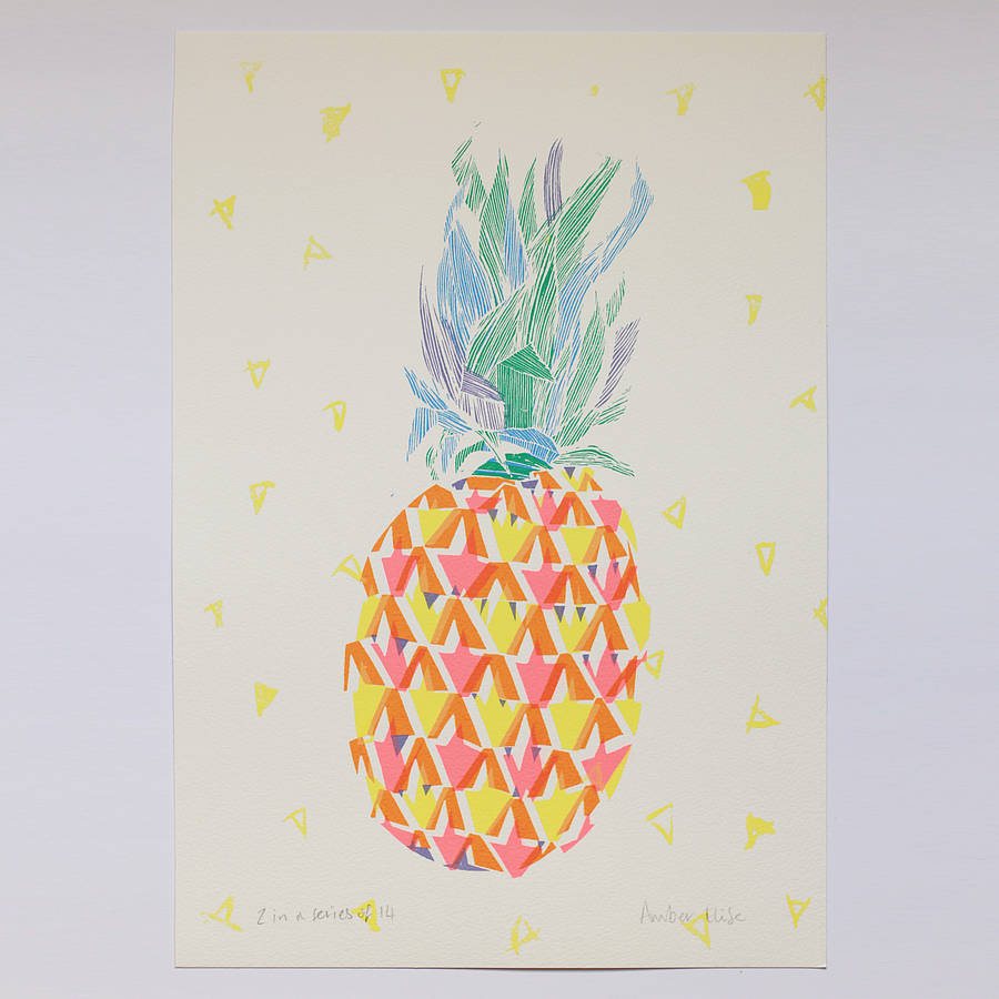 Pineapple Solo Screen Print By Amber Elise Notonthehighstreet