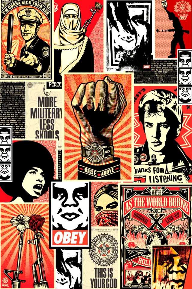 Obey Collage iPhone 4s Wallpaper Download iPhone Wallpapers iPad
