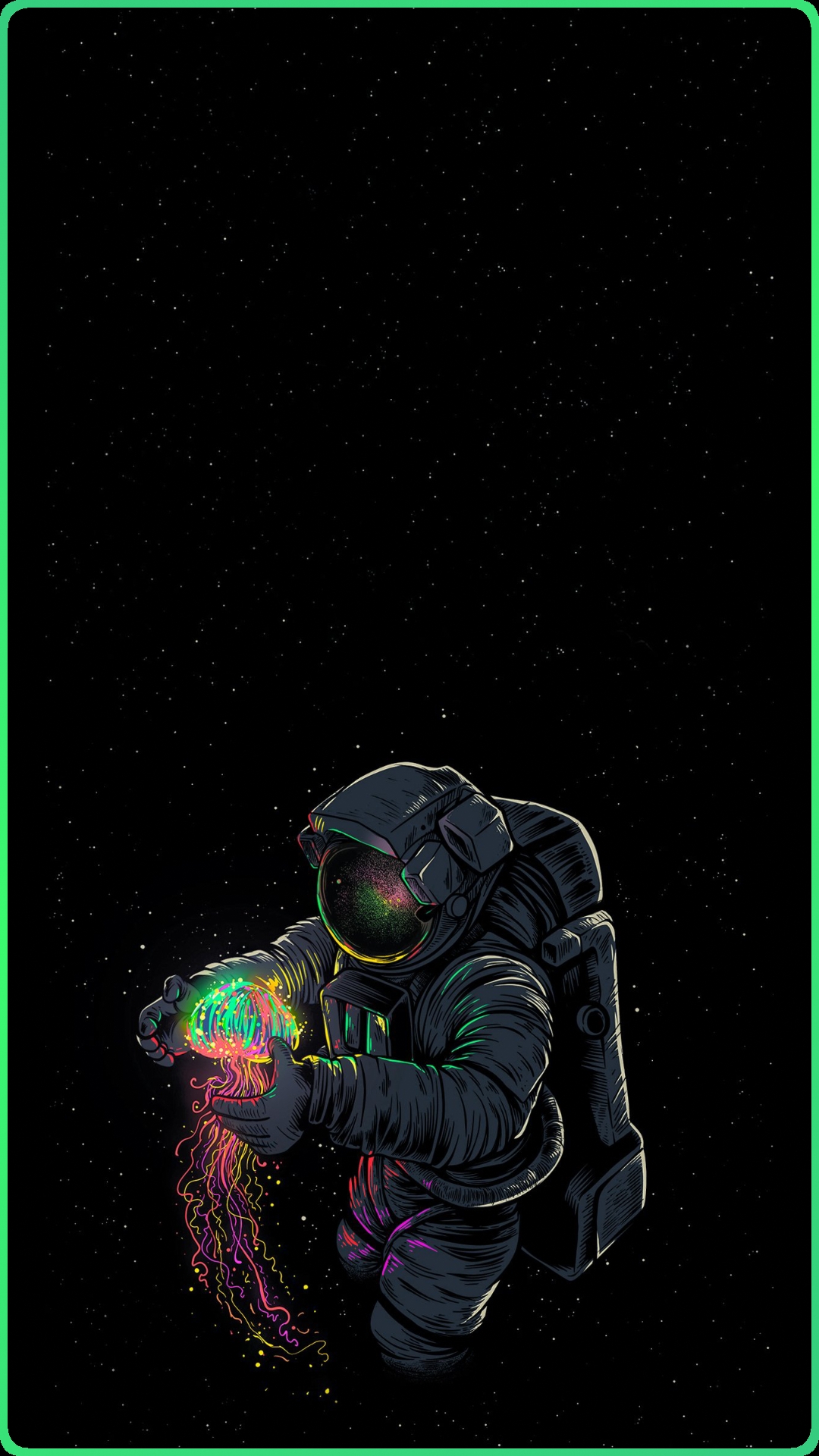 Edited this into a amoled wallpaper and added the coloured border