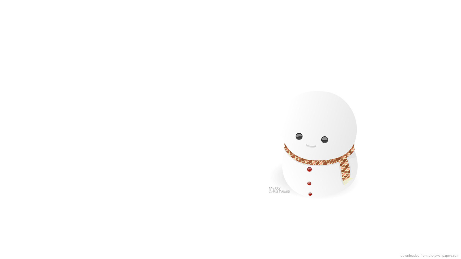 Download 1600x900 Just A Cute Snowman Wallpaper