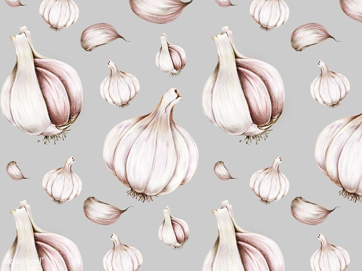 Hand Drawn Watercolor Of Garlic Draw Hands