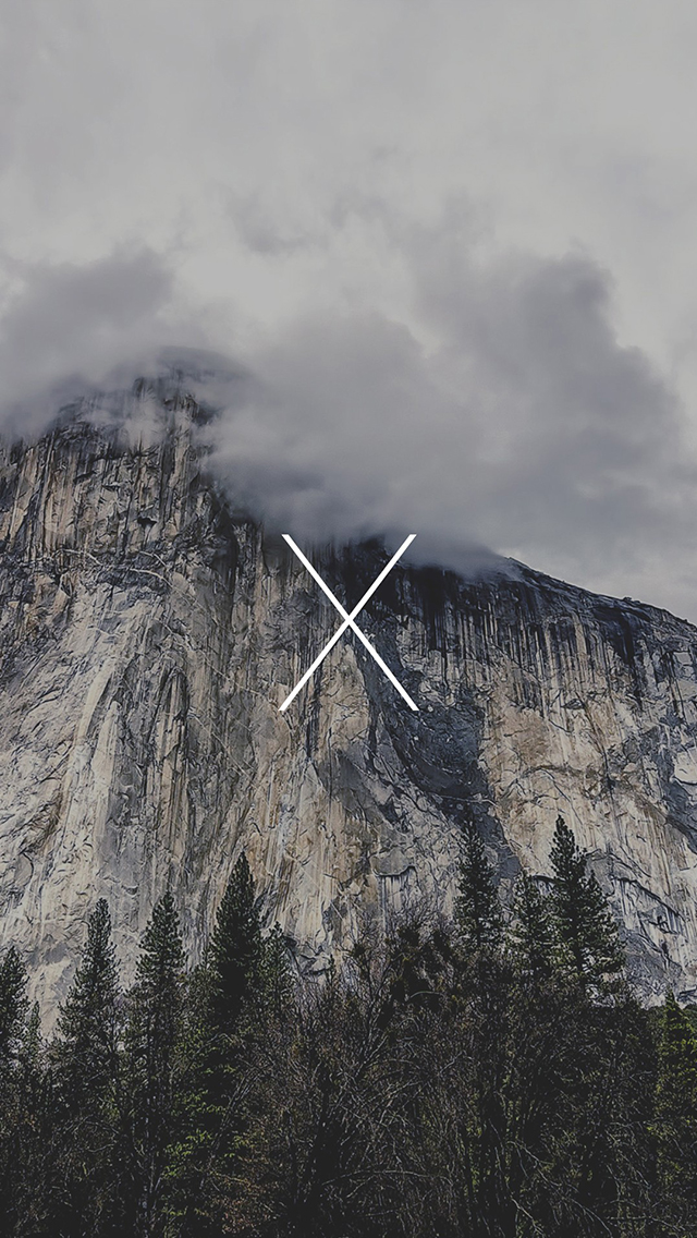 Mac Osx Yosemite Cliff Logo iPhone Wallpaper Ipod HD