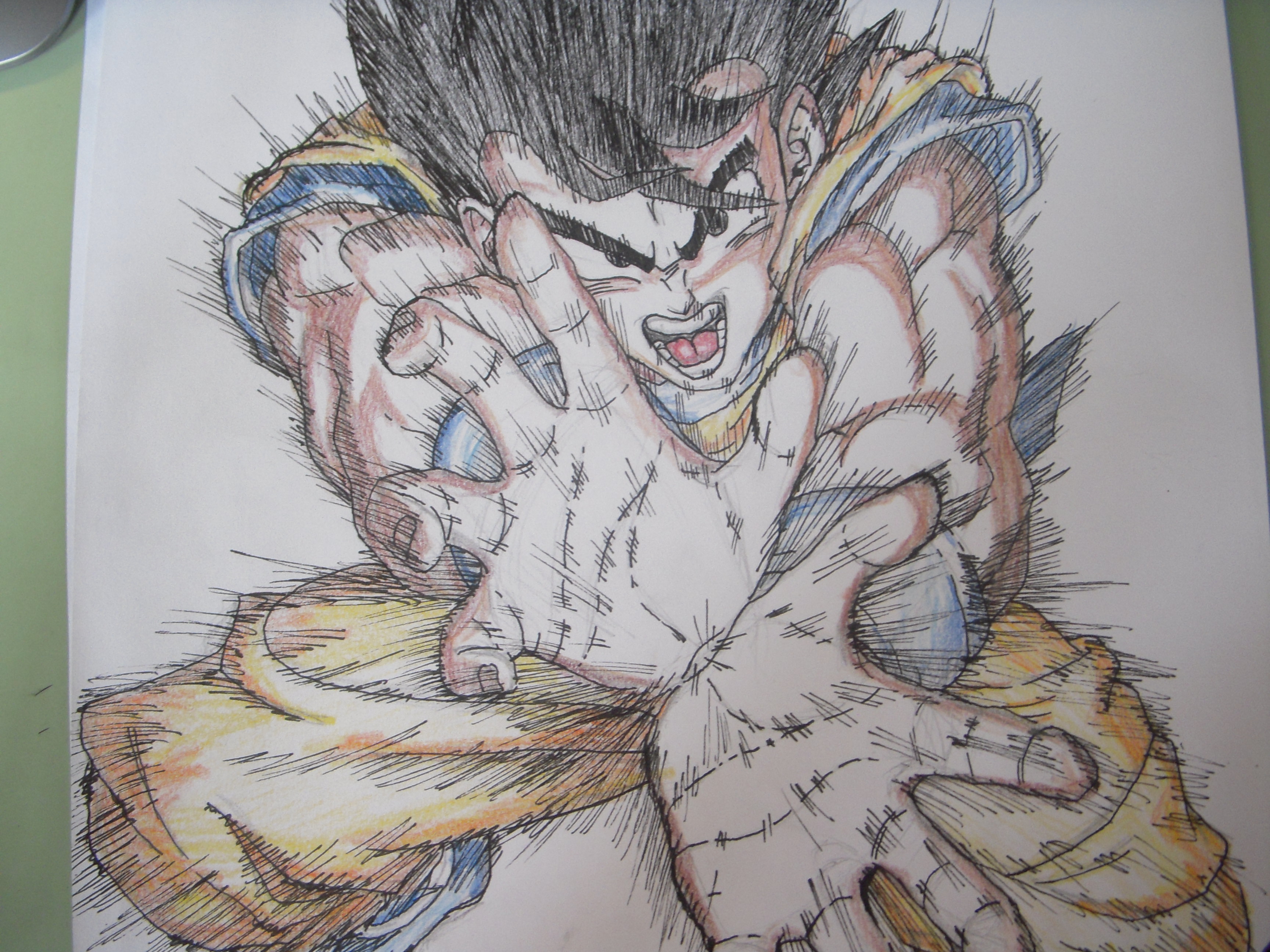 Showing Gallery For Kid Goku Kamehameha Drawing