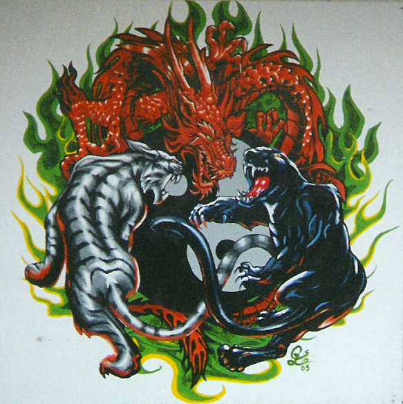 Ying Yang Dragon And Tiger Wallpaper Yin Panther