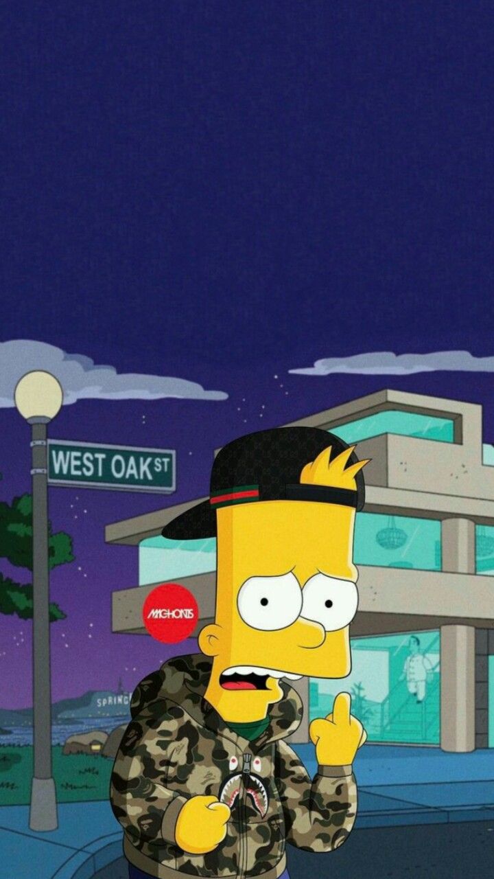 Bart Simpson Wallpaper Middle Finger HD