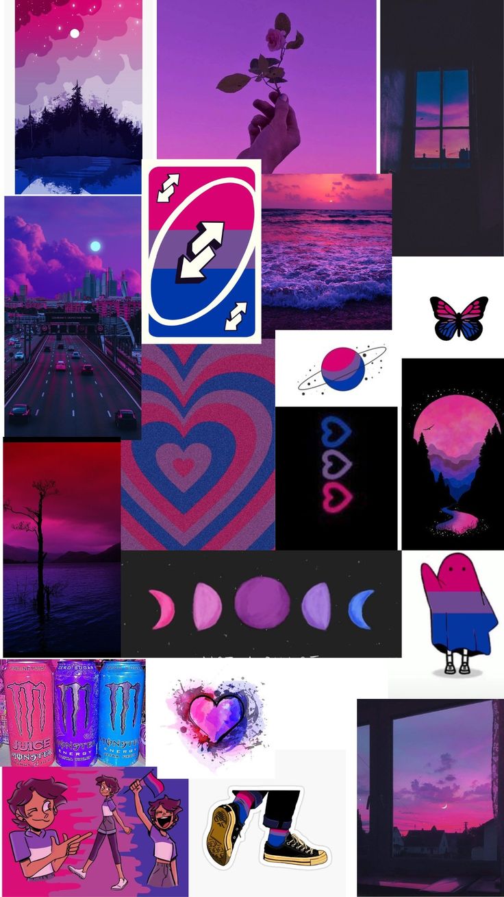 A Collage Of Image With Different Colors And Shapes Wallpaper