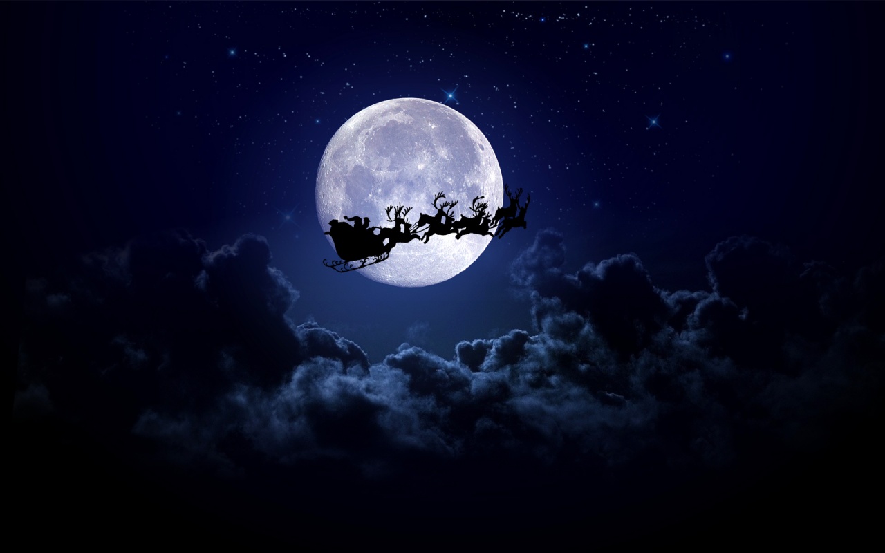Santa Sleigh One HD Wallpaper Pictures Background